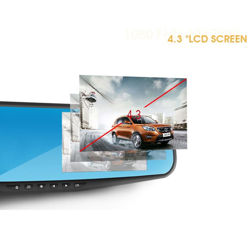 ANLUD Car Camera DVR Dual Lens Dash Cam Rear View Mirror Auto Video Recorder GPS Detector - V.I.P Digital Presence