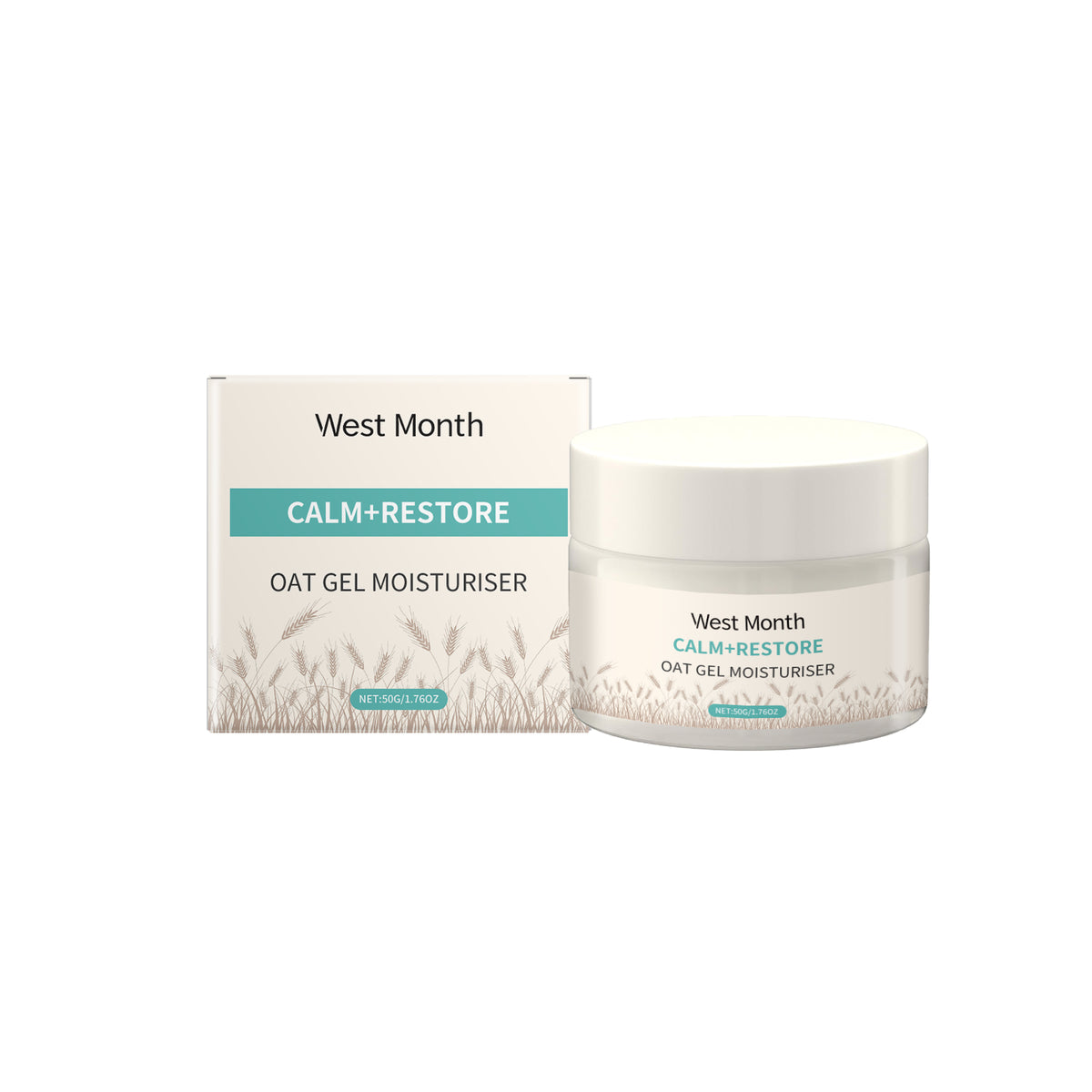 Crema facial hidratante de avena, loción hidratante de nutrición profunda para el cuidado suave de la piel.