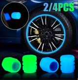 Tapa de válvula luminosa para neumático de coche, para vehículo eléctrico, motocicleta, boquilla de aire, cubierta luminosa para válvula de núcleo, universal