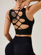 Crisscross Cropped Active Tank - V.I.P Digital Presence