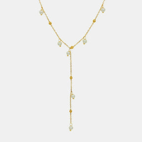 18K Gold-Plated Pearl Drop Necklace - V.I.P Digital Presence