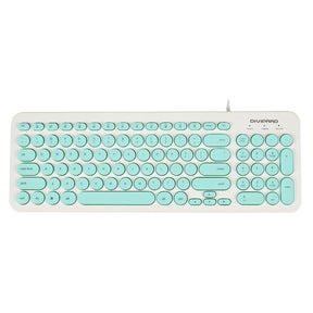 D520 Silent Wired Esports Keyboard USB Ultra Thin 104 Key Business Office Retro Punk Computer Gaming Keyboard - V.I.P Digital Presence