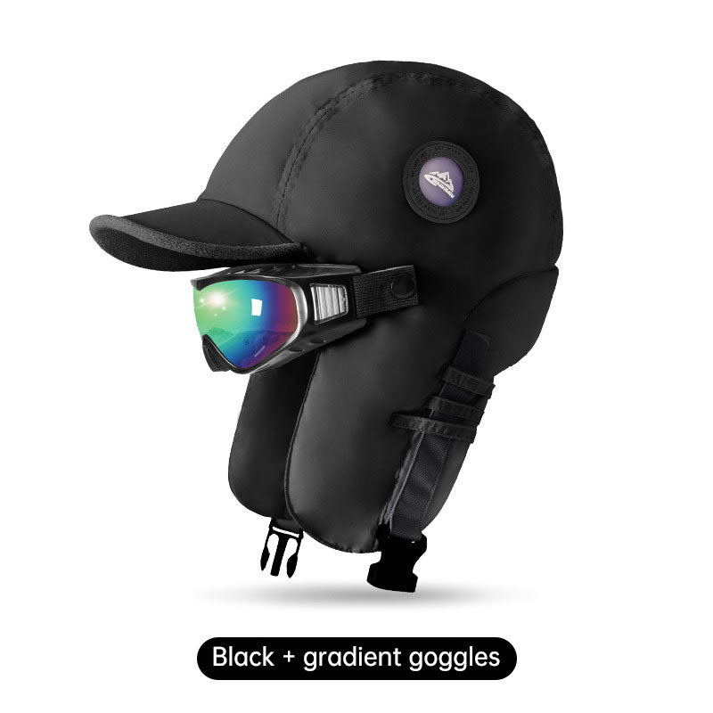 Winter ski hat warm hat men and women winter riding ear windproof plus velvet thickening pilot lei feng hat - V.I.P Digital Presence