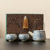 Ru Kiln Light Luxury Tea Set Gift Box for Giving to Elderly Companions - V.I.P Digital Presence