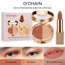 O'CHAIN Pearlescent two-color eyeshadow Matte lipstick does not fade and does not stick to the cup powdery delicate eyeshadow palette - V.I.P Digital Presence