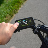 Waterproof color LCD meter H6C for e-bikes, SM/weatherproof connector, smart e-bike screen with USB. - V.I.P Digital Presence