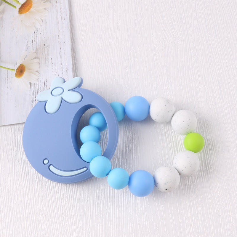Pulsera de frutas con dibujos animados para bebé, pulsera molar, juguete de dentición para bebé, masticable, chicle 