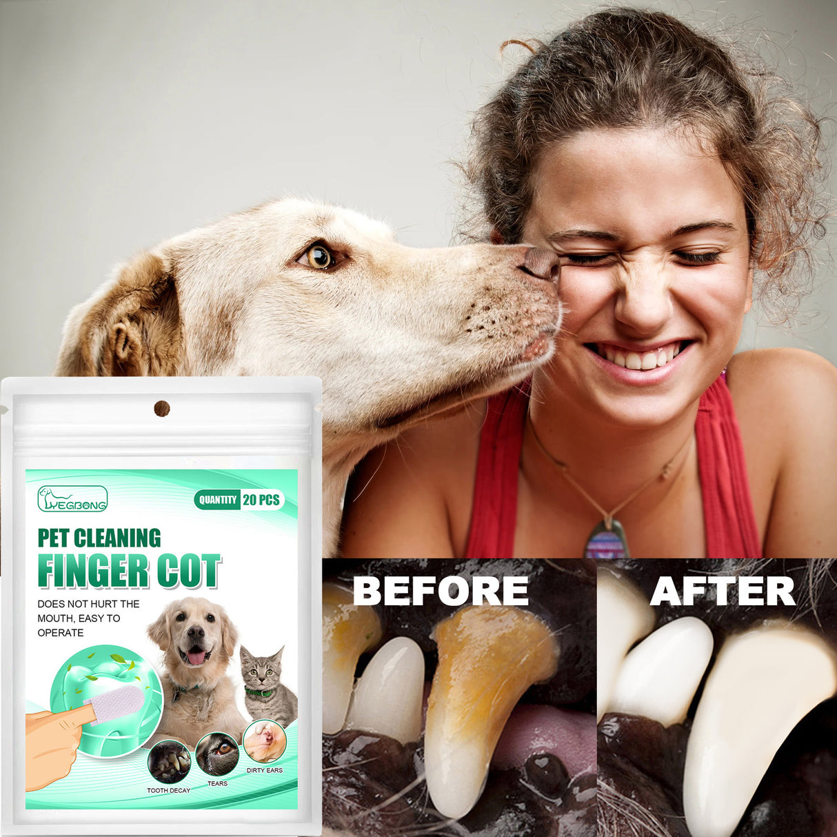 Pet Tooth Cleaning Finger Sleeves for Dogs and Cats Oral Hygiene Care - V.I.P Digital Presence