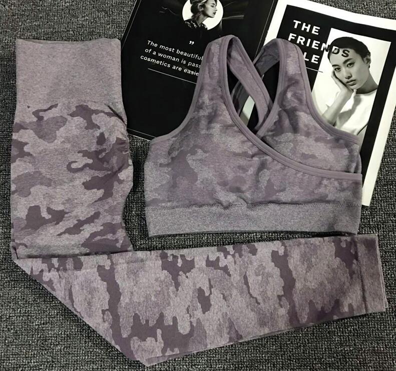 2PCS Camouflage Camo Yoga Set Sports Wear For Women Gym Fitness Clothing Booty Yoga Leggings + Sport Bra GYM Sport Suit Femme - V.I.P Digital Presence
