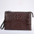 A4 Men's Genuine Leather Underarm Bag Zipper Cowhide Crocodile Pattern Men's Mobile Phone Bag - V.I.P Digital Presence