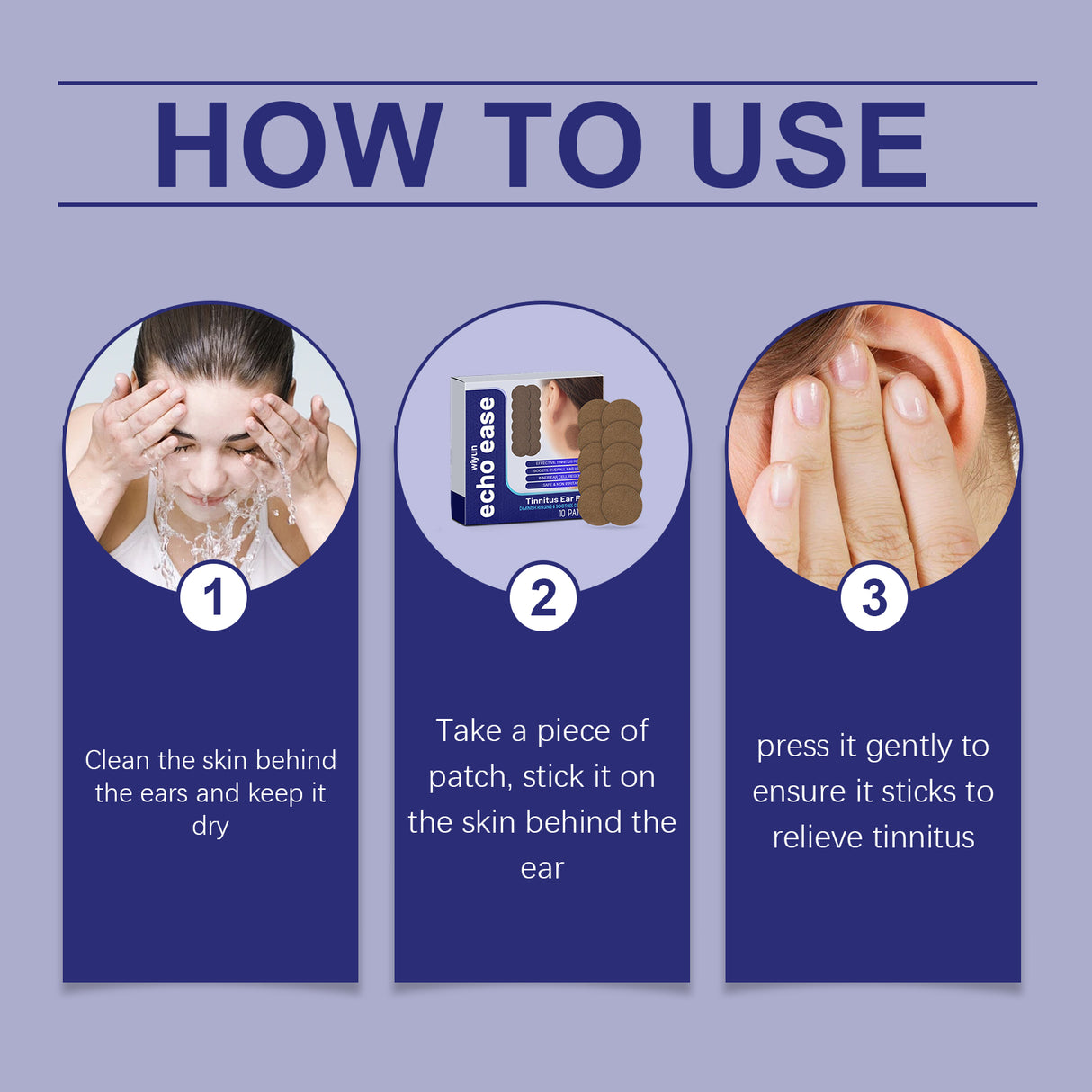 Parche para el cuidado de los oídos, calmante y reconfortante, reparador suave para el punto de acupuntura del oído externo, parche para el cuidado corporal