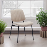 2-piece retro linen chair set with curved wooden backrest, cushioned seat, adjustable metal legs, (Beige Linen) - V.I.P Digital Presence
