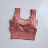 Yoga Bra Women Shockproof Sports Bra  Running Workout Gym Top Gathering Widened Shoulder Belt Bra Short Vest Tops - V.I.P Digital Presence