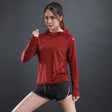 Autumn Thin Women Running T Shirts Gym Fitness Long Sleeves Sweatshirts Quick Dry Training Breathable Hood Sports Yoga Clothing - V.I.P Digital Presence