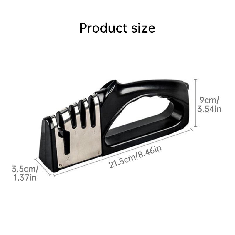 4 - stage kitchen knife sharpener, multifunctional, portable, non - slip base, kitchen gadget - V.I.P Digital Presence