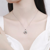 100 languages, I love you. Projection necklace, simple and fashionable, spiral pendant, collarbone chain - V.I.P Digital Presence