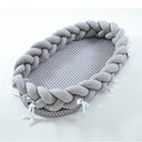 All-Cotton Woven Folding Portable Crib Bionic Removable Manual Fence Three-Dimensional Protective Crib