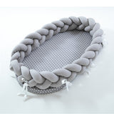All-Cotton Woven Folding Portable Crib Bionic Removable Manual Fence Three-Dimensional Protective Crib