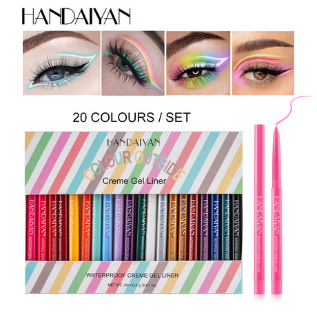HANDAIYAN Eyeliner Gel Pen 20 Packs Quick-Drying Waterproof And Not Easy To Smudge Eyeliner Color Eyeliner - V.I.P Digital Presence