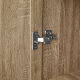 Storage Cabinet with Two Doors for Bathroom, Office, Adjustable Shelf, MDF Board, Brown - V.I.P Digital Presence