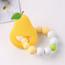 Pulsera de frutas con dibujos animados para bebé, pulsera molar, juguete de dentición para bebé, masticable, chicle 