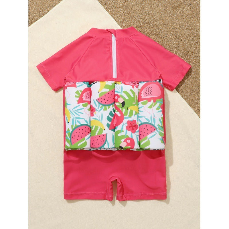 Children's buoyancy swimsuit cute one-piece swimsuit for infants and young children floating zipper swimsuit for female babies - V.I.P Digital Presence