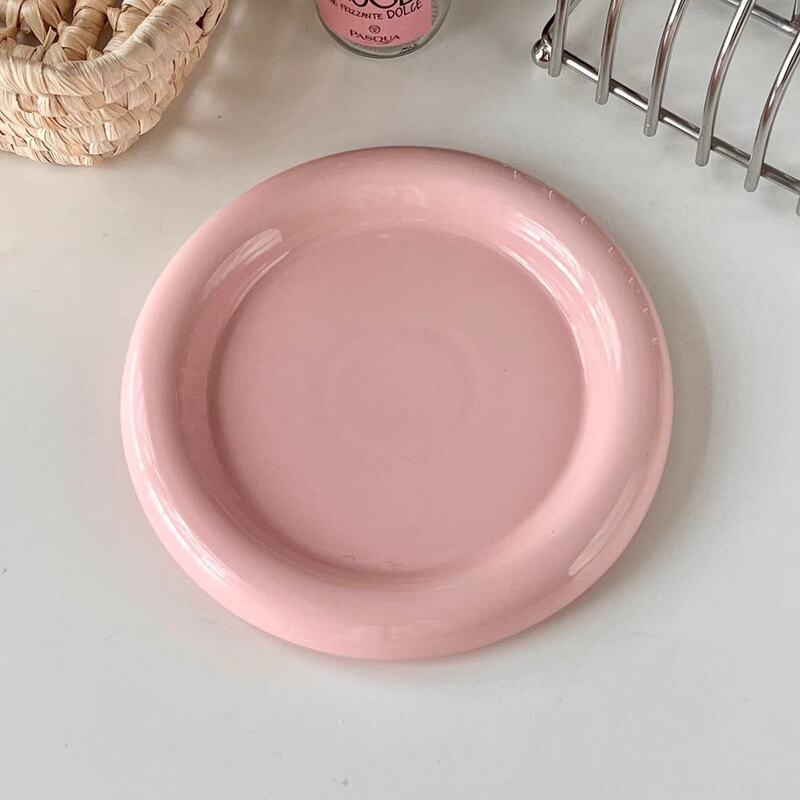 Ins - style Round Ceramic Food Plates. Thick - edged, creative Nordic tableware. Ideal for dessert, steak, pasta. - V.I.P Digital Presence