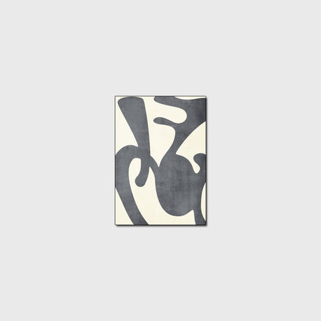 Simple modern versatile geometric monochrome black and white imitation cashmere living room floor mat - V.I.P Digital Presence