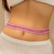 Sexy beach bikini, rice bead waist chain, Waist chain, contrasting color elastic bead body chain - V.I.P Digital Presence