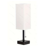 Linen 90 square desk lamp zipper switch three color temperature variable light A+C USB charging - V.I.P Digital Presence