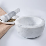 Marble exquisite thickened manual household kitchen spice grinding and crushing stone mortar garlic puree pestle - V.I.P Digital Presence