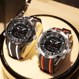 Lige Men's Dual Display Watch Multi-Function Chronograph Sports Waterproof Watch - V.I.P Digital Presence