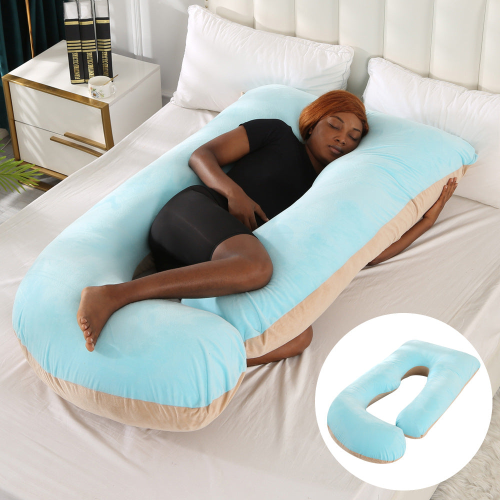 Pregnant women's pillow waist protection side sleeping slope pillow J-shaped pregnancy sleeping pillow - V.I.P Digital Presence