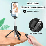 Selfie Stick with Fill Light Extendable Selfie Stick Tripod with Wireless Remote and Phone Holder Group Selfies For All  phones - V.I.P Digital Presence