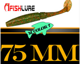 AFISHLURE 6 piezas/lote T Tail Soft Worm 3,2 g 75 mm Paddle wobbler señuelo de pesca para lubina cebo de pesca Grub Swimbait 
