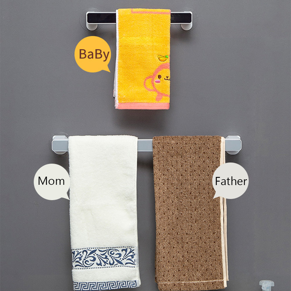 Towel Rack Punch Free Bathroom Bathroom Suction Cup Nordic Minimalist Creative Bath Towel Rack Rack Wall-Mounted Towel Bar - V.I.P Digital Presence