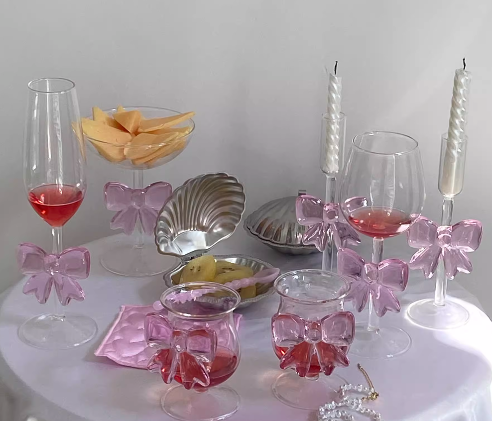 Pink Butterfly Series Instagram Tall Cup Romantic Ritual Champagne Glass Cute Butterfly - V.I.P Digital Presence