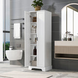 Storage Cabinet with Two Doors for Bathroom, Office, Adjustable Shelf, MDF Board, White - V.I.P Digital Presence