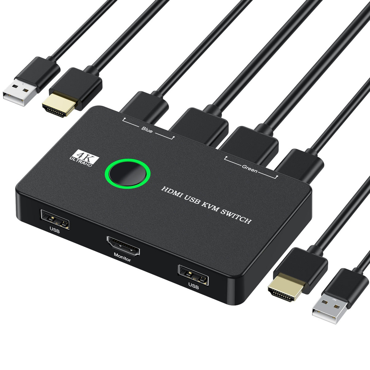 KVM switch for 2 computers to share keyboard mouse printer high-definition display USB/HDMI - V.I.P Digital Presence