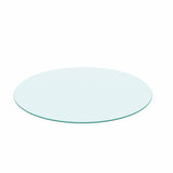 20" Inch Round Tempered Glass Table Top Clear Glass 1/4" Inch Thick Round Polished Edge - V.I.P Digital Presence