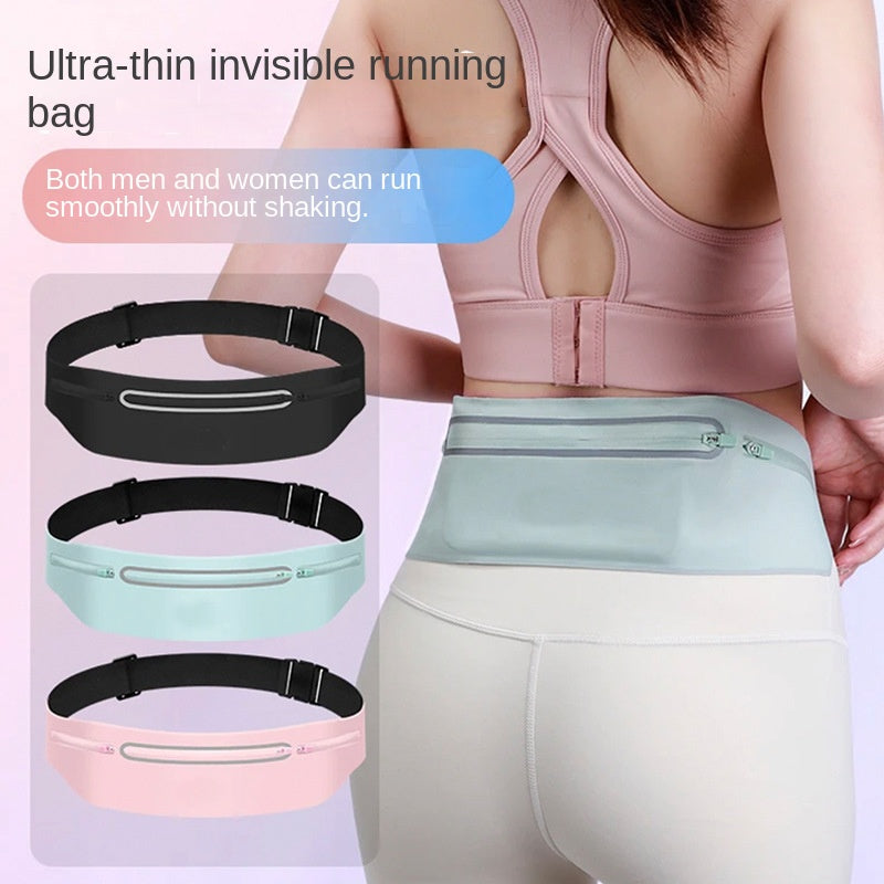 Outdoor sports running voltage waterproof waist bag Lycra ultra-thin skin friendly mobile phone three pocket large capacity wais - V.I.P Digital Presence
