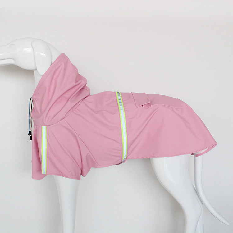 Large Dog Raincoat - Poncho Style Reflective Strip Pet Raincoat Windproof Waterproof Dog Hooded Raincoat - V.I.P Digital Presence
