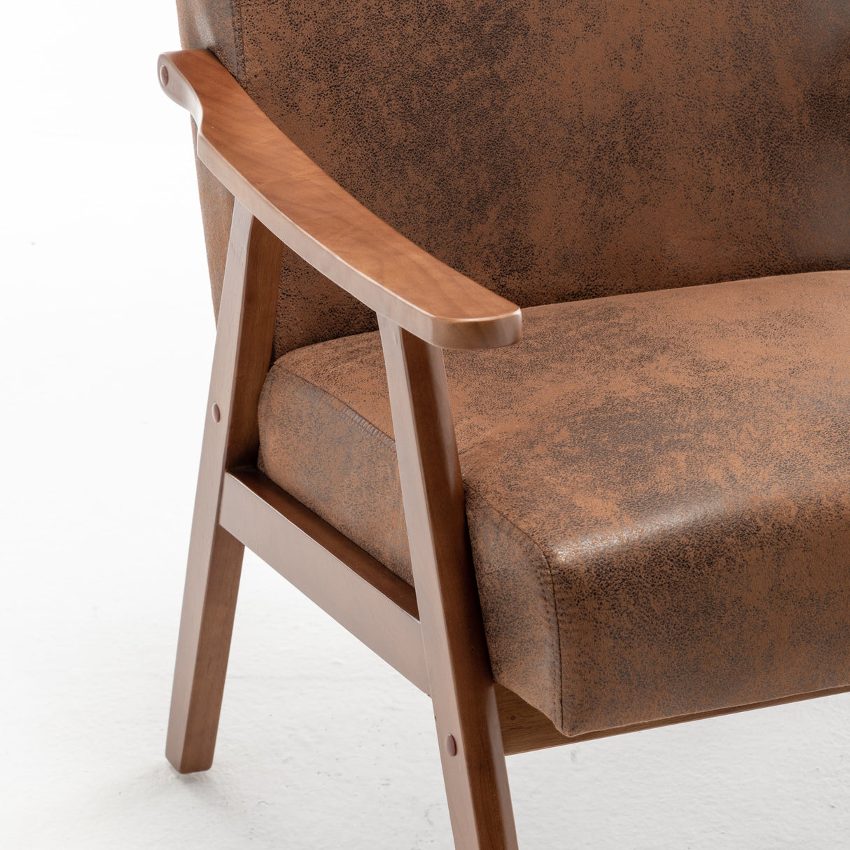 Medieval modern chair, solid wood frame living room chair, accent chair with ultra thick backrest - V.I.P Digital Presence