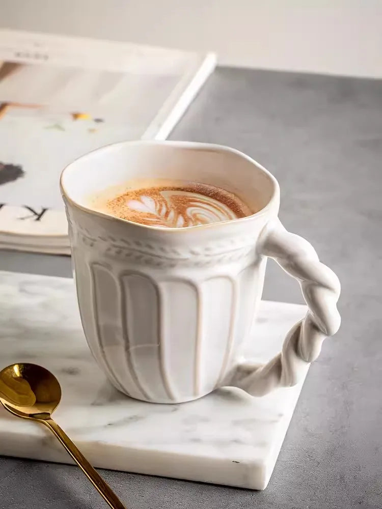 350MLCreative personality mug breakfast cereal milk cute ceramic cup daily household large-capacity insulated coffee oatmeal cup - V.I.P Digital Presence