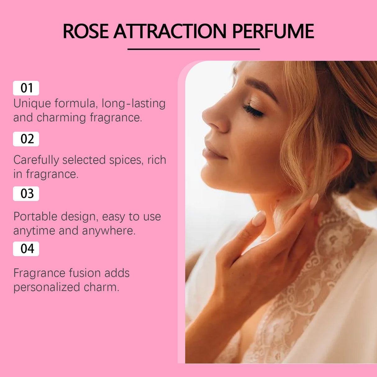 Rose Light Perfume Natural Fresh Light Fragrance Portable Lasting Fragrance Women Exude Charm Perfume - V.I.P Digital Presence