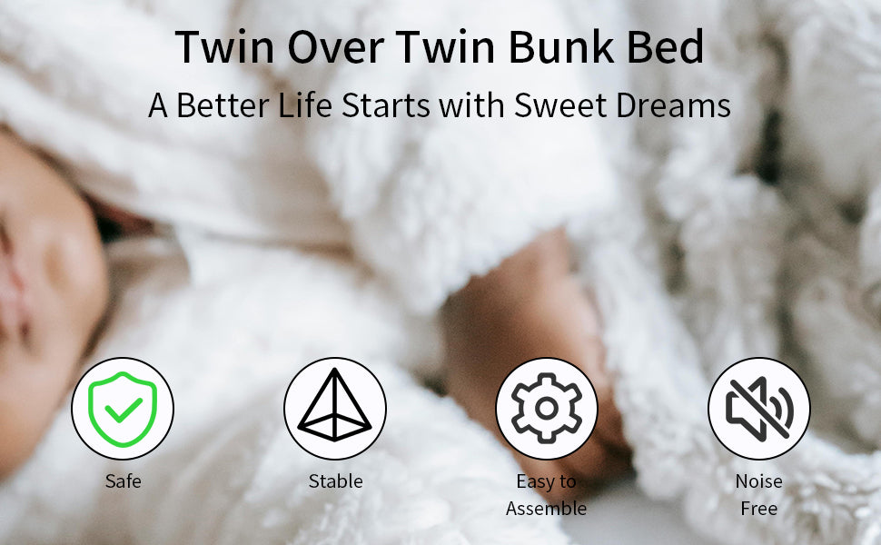 Heavy-duty Sturdy Meta Twin over Twin with Trundle Bunk Bed/l/ Noise Reduced/ Safety Guardrail/No Box Spring Needed,White - V.I.P Digital Presence