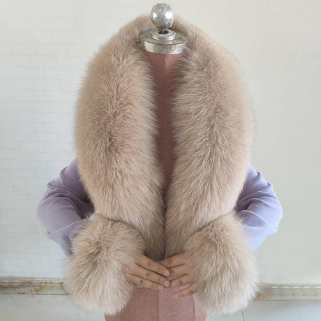 Real Fox Fur Horn Collar Fashion Fur Decorative Collar Jewelry - V.I.P Digital Presence