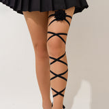Sexy Leg Chain Elastic Strap Leg Loop Dark Wind Geometric Circle Thigh Chain - V.I.P Digital Presence