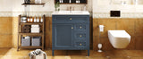 30 inch bathroom vanity with top sink, storage cabinet with 2 drawers and 1 drawer, single sink bathroom vanity - V.I.P Digital Presence