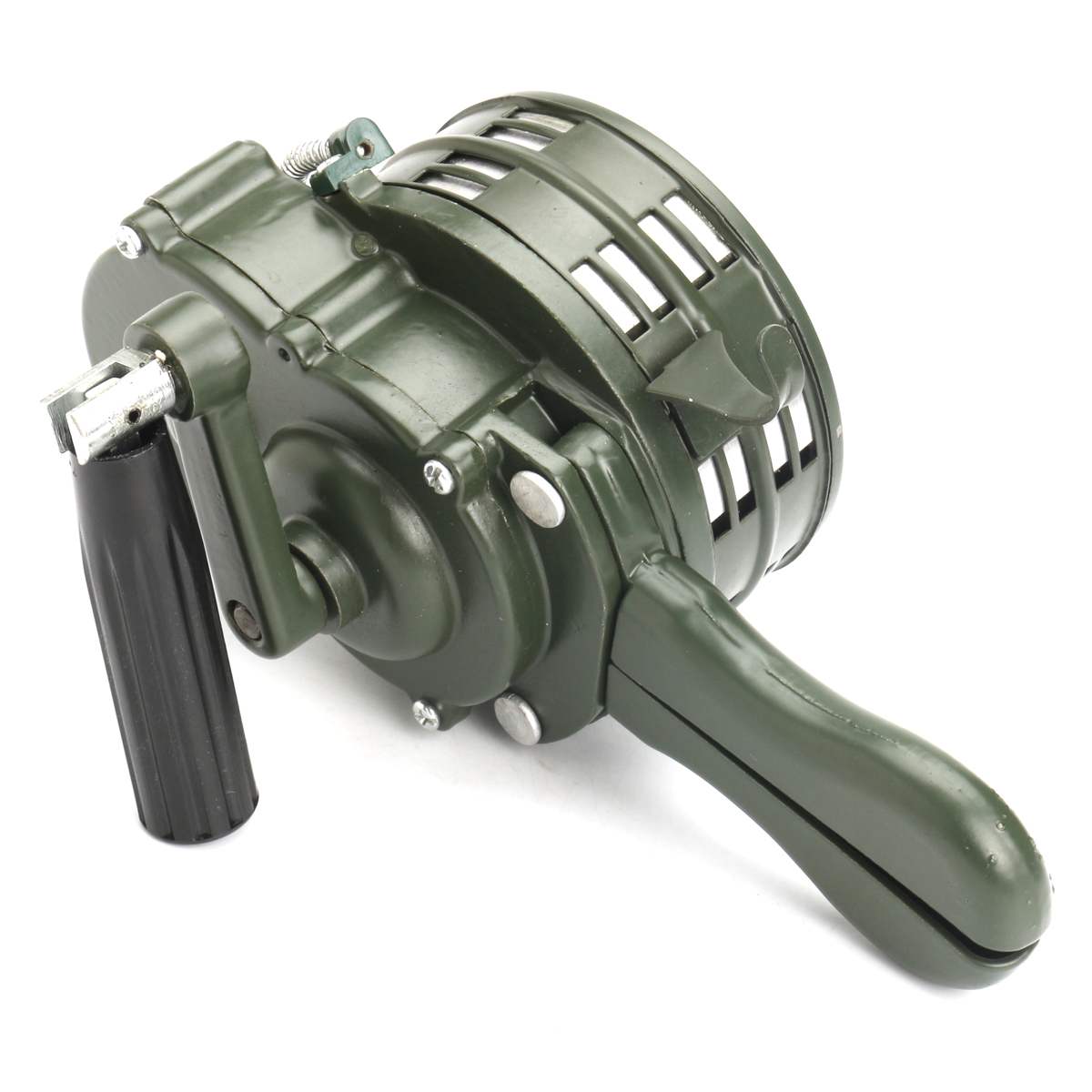 110dB Green Aluminium alloy Crank Hand Operated Air Raid Emergency Safety Alarm Buzzer Home Self Protection Security - V.I.P Digital Presence